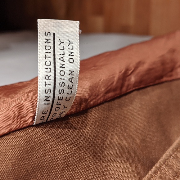 Vintage brown collared trench coat - Picture 6 of 10